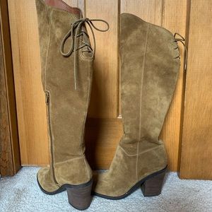 Lucky Brand OTK boots, tan/brown, Size 9.5